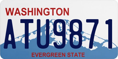 WA license plate ATU9871