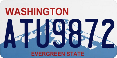 WA license plate ATU9872