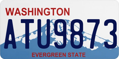 WA license plate ATU9873