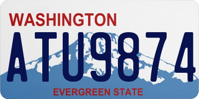 WA license plate ATU9874