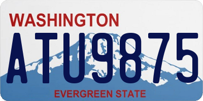 WA license plate ATU9875