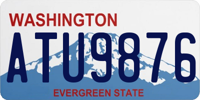 WA license plate ATU9876