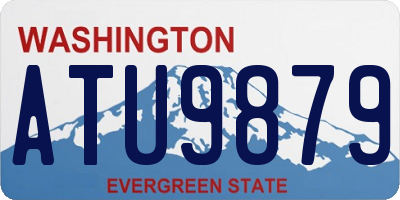 WA license plate ATU9879