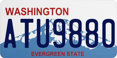 WA license plate ATU9880