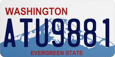 WA license plate ATU9881