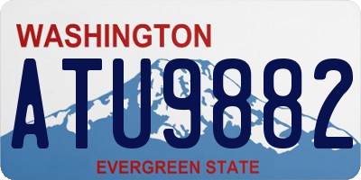 WA license plate ATU9882