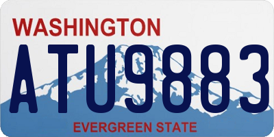 WA license plate ATU9883