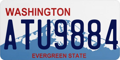 WA license plate ATU9884