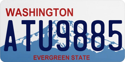 WA license plate ATU9885