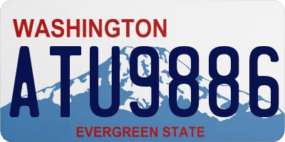 WA license plate ATU9886