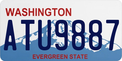 WA license plate ATU9887