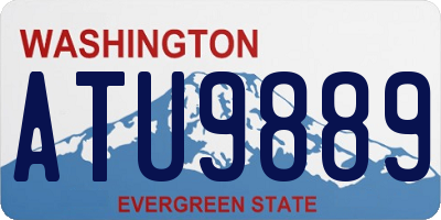 WA license plate ATU9889