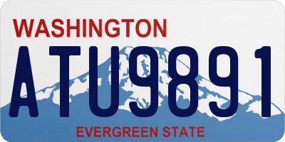 WA license plate ATU9891