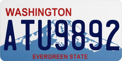 WA license plate ATU9892