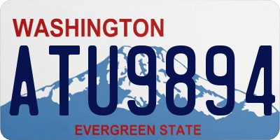 WA license plate ATU9894