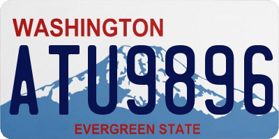WA license plate ATU9896