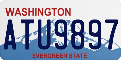 WA license plate ATU9897