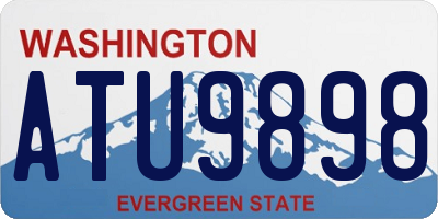 WA license plate ATU9898