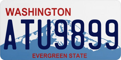 WA license plate ATU9899