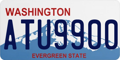WA license plate ATU9900