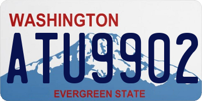 WA license plate ATU9902