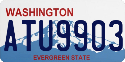 WA license plate ATU9903