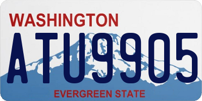 WA license plate ATU9905