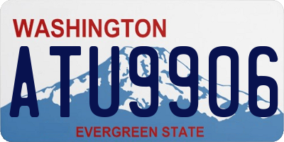WA license plate ATU9906