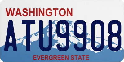 WA license plate ATU9908