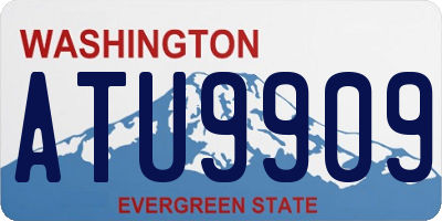 WA license plate ATU9909