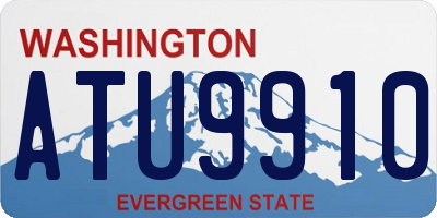 WA license plate ATU9910