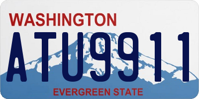 WA license plate ATU9911