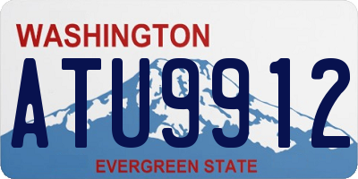 WA license plate ATU9912