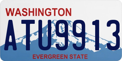 WA license plate ATU9913