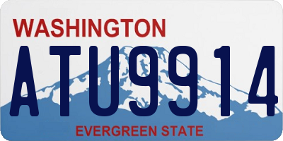WA license plate ATU9914