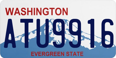 WA license plate ATU9916