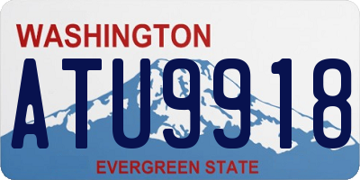 WA license plate ATU9918