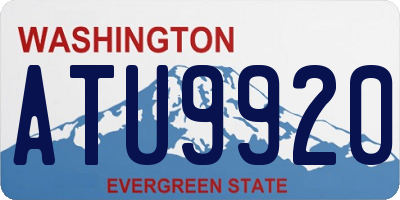 WA license plate ATU9920