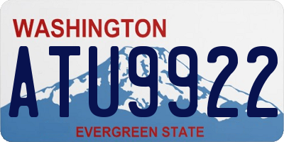 WA license plate ATU9922