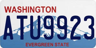 WA license plate ATU9923