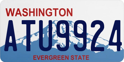 WA license plate ATU9924