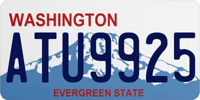 WA license plate ATU9925