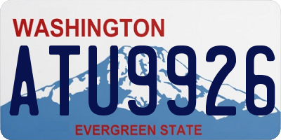 WA license plate ATU9926