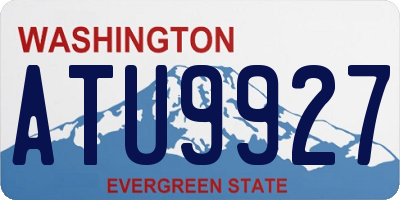 WA license plate ATU9927