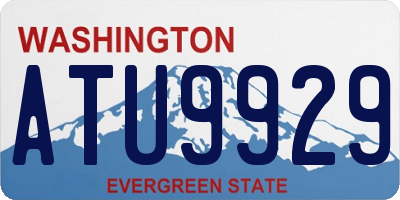 WA license plate ATU9929