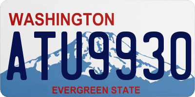 WA license plate ATU9930
