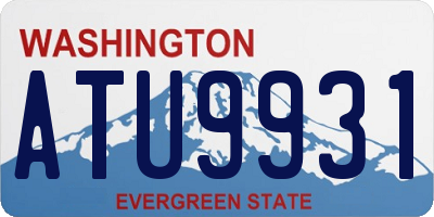 WA license plate ATU9931