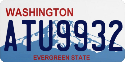 WA license plate ATU9932