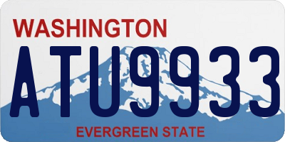 WA license plate ATU9933