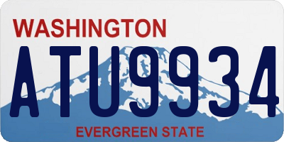 WA license plate ATU9934